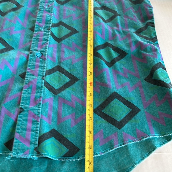 Vintage Wrangler L/S Aztec  Brushpopper Western  Cowboy Shirt. Size 16 1/2 x 35 - Picture 6 of 9